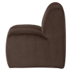 378519 VB 03 VS WP Mojo eetbank 84cm met rugleuning velvet bruin L1