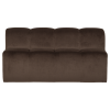 378462 VB 01 VS WP Mojo eetbank 164cm met rugleuning velvet bruin F1