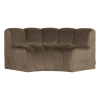 378902 VT 01 VS WP Mojo eetbank halfronde hoek rugleuning velvet taupe F1