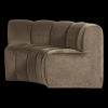 378902 VT 02 VS WP Mojo eetbank halfronde hoek rugleuning velvet taupe FA