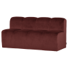 378462 VA 02 VS WP Mojo eetbank 164cm met rugleuning velvet kastanjebruin FA