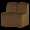 378519 VH 02 VS WP Mojo eetbank 84cm met rugleuning velvet honinggeel FA