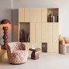 378190 E 378145 E 378144 E 378143 E 378539 O 378009 O 378129 U 01 SF WP Build wandkast combinatie 188 cm eiken decor naturel Serra draaifauteuil Lova bijzettafel Dot vloerlamp Draxa Decennia Jacob Luvo vierkant