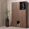 378144 W 378143 W 377478 G 378007 B 01 SF WP Build wandkast eiken decor bruin Kency vaas Rexo Isan vierkant