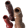 377979 BR 03 VS Bexi kandelaar metaal bruin rood set van 3 F3