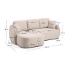 laira 3 left beige roztahovacia pohovka