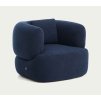 martina boucle navy otocne kreslo