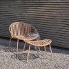 377441 R 01 SF FA Bruce tuin fauteuil hocker PP metaal zalm VIERKANT