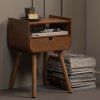 374156 N 374056 N 01 SF FA Nils nachtkastje bijzettafel hout zwart vierkant