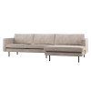 800902 D 01 VS WP Rodeo chaise longue bank rechts ribstof donkerzand F1