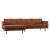 800905 R 01 VS WP Rodeo chaise longue bank links ribstof roestbruin F1