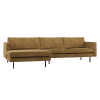 800905 H 01 VS WP Rodoe chaise longue bank links ribstof honinggeel F1