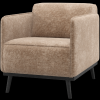 378670 VT 01 VS Statement fauteuil met arm chenille velvet taupe F1