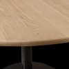 TB RO DL22 1190 373260 02 VS FA Tafelblad rond doorgaande lamel O120cm transparant Tablo ronde poot detail