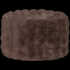 377651 B 01 VS ES olven poef laag fluffy stof bruin F1