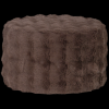 377651 B 02 VS ES olven poef laag fluffy stof bruin F2