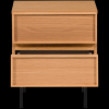 377548 N 03 VS ES Tours nachtkastje 2 lades melamine mdf naturel F2