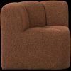 377533 RM 06 VS WE Mojo eetbankje hoek met rugleuning boucle roestbruin melange F2
