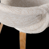 377505 NN 02 VS ES Yossi eetkamerstoel naturel met houten poot naturel detail