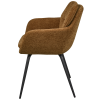 375064 C 03 VS WE Runa eetkamerstoel chenille caramel bruin geel