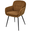 375064 C 02 VS WE Runa eetkamerstoel chenille caramel bruin geel SA