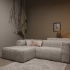 377432 MR 01 SF WE Bean chaise longue links grove melange travertin VIERKANT