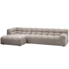 200420 KM 02 VS BL Allure chaise longue links geweven stof klei melange SA
