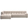 200420 NM 01 VS BL Allure chaise longue links geweven stof naturel melange