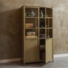 800012 K 02 SF BP Exhibit vitrinekast metaal khaki VIERKANT