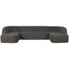 801367 Z 01 VS BP Sloping U vorm bank grijs zwart melange