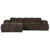 377464 B 01 VS WE Mojo chaise longue links geweven ribstof bruin F1 PS