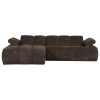 377464 B 04 VS WE Mojo chaise longue links geweven ribstof bruin F3 PS