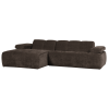 377464 B 02 VS WE Mojo chaise longue links geweven ribstof bruin FA PS