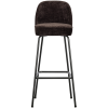 800293 DB 01 VS BP Vogue barstoel 80cm 3D chenille donker bruin