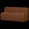 377462 RM 02 VS WE Mojo bankje 160cm met rugleuning boucle roest bruin melange SA