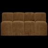 377462 H 01 VS WE Mojo bankje 160cm met rugleuning geweven ribstof honing geel