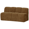 377462 H 02 VS WE Mojo bankje 160cm met rugleuning geweven ribstof honing geel SA