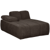 377459 B 04 VS WE Mojo chaise longue element links geweven ribstof bruin