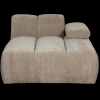 377460 D 01 VS WE Mojo chaise longue element rechts geweven ribstof donker zand