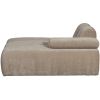 377460 D 10 VS WE Mojo chaise longue element rechts geweven ribstof donker zand