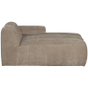 377460 D 07 VS WE Mojo chaise longue element rechts geweven ribstof donker zand