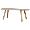TB OV VL24 2390 0990 375092 TP 02 VS FA Tafelblad ovaal vingerlas 240x100cm transparent Haarlem eiken 4 standen poot SA
