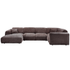 375075 W 01 VS WE Cloud hoekbank rechts geweven chenille warm bruin