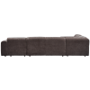 375074 W 04 VS WE Cloud hoekbank links geweven chenille warm bruin AK1
