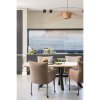 373996 373996 Z 379575 B 379575 Z 02 SF FA Combi tablo XL tafelblad eiken 240x100 en zeeland poot Ezra eetkamerstoel zand bruin