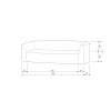 801270 Z 801270 W 801270 P 801270 N 801270 G 801270 B 50 BT Sloping 3 seater sofa