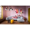 375163 L 400455 Z 375131 STO 01 SF VT brush hoekbank rechts leigrijs Set v2 high heels bijzettafels Pearl poef mat fluweel oker