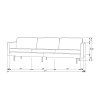 800543 NA N G 79 53 45 206 205 198 162 156 14 132 126 12 105 50 BT Rodeo 3 seater sofa