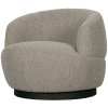800037 N 02 VS BP Woolly draaifauteuil boucle naturel gemeleerd EA