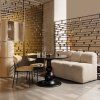 377462 EM 800014 Z 377824 Z 374072 A 01 SF WE Mojo bankje met rugleuning boucle beige Blanco Sera Kjeld vierkant